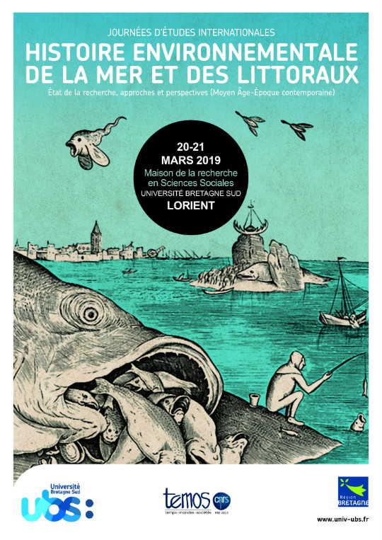 Affiche des journées d'études internationales "Histoire environnementale de la mer et des littoraux"