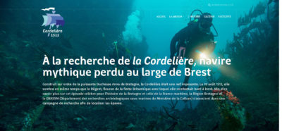 Capture d'écran du site À la recherche de La Cordelière